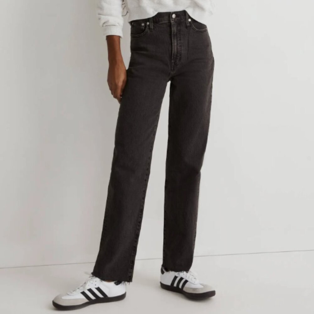 Black Madewell Curvy Perfect Vintage Straight Jeans